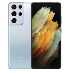 Samsung Galaxy S21 Ultra 128GB (Excellent Condition)(B+) Renewed - Phantom Silver (Battery 85%+)