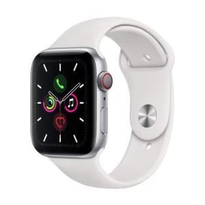 Apple Watch Series 5 Aluminum 44mm GPS+Cellular (Near New)(A) Renewed - Silver (Battery 80%+)