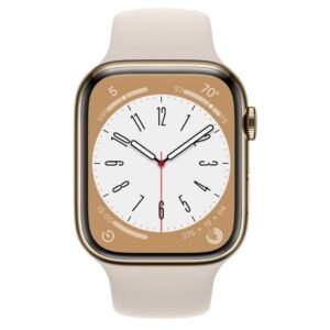 Apple Watch Series 8 Stainless Steel 45mm GPS+Cellular (Excellent Condition)(B+) Renewed - Gold (Battery 80%+)