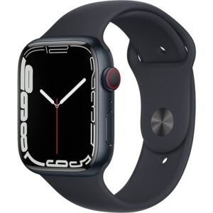 Apple Watch Series 7 Aluminum 45mm GPS+Cellular (Good Condition)(B-) Renewed - Graphite (Battery 80%+)