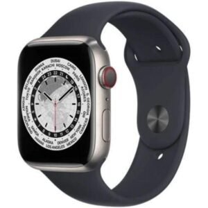 Apple Watch Series 7 Titanium 45mm GPS+Cellular (Good Condition)(B-) Renewed - Natural Titanium (Battery 80%+)