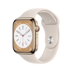 Apple Watch Series 8 Stainless Steel 41mm GPS+Cellular (Near New)(A) Renewed - Gold (Battery 80%+)