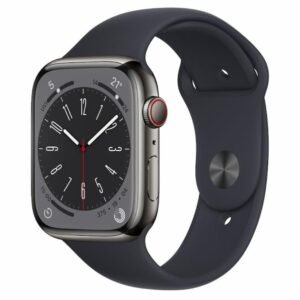 Apple Watch Series 8 Stainless Steel 45mm GPS+Cellular (Excellent Condition)(B+) Renewed - Graphite (Battery 80%+)