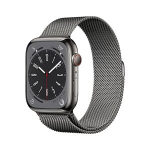 Apple Watch Series 8 Stainless Steel 45mm GPS+Cellular (Excellent Condition)(B+) Renewed - Graphite (Battery 80%+)