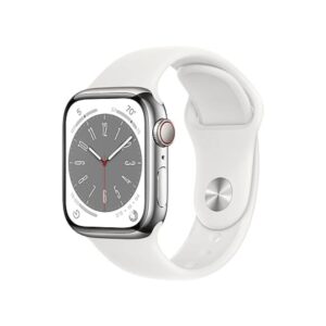 Apple Watch Series 8 Stainless Steel 45mm GPS+Cellular (Good Condition)(B-) Renewed - Silver (Battery 80%+)